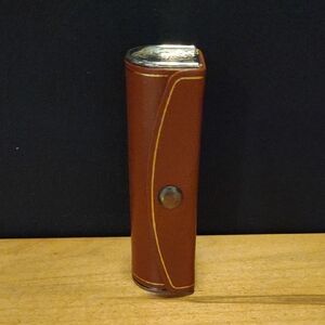 Vintage Brevettato‎ Brown Leather Lipstick Case